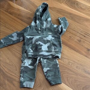 Kith Kids Green Camo Hoodie and Joggers
